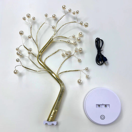 Tabletop Tree Lamp, Decorative LED Lights USB or AA Battery Powered for Bedroom Home Party